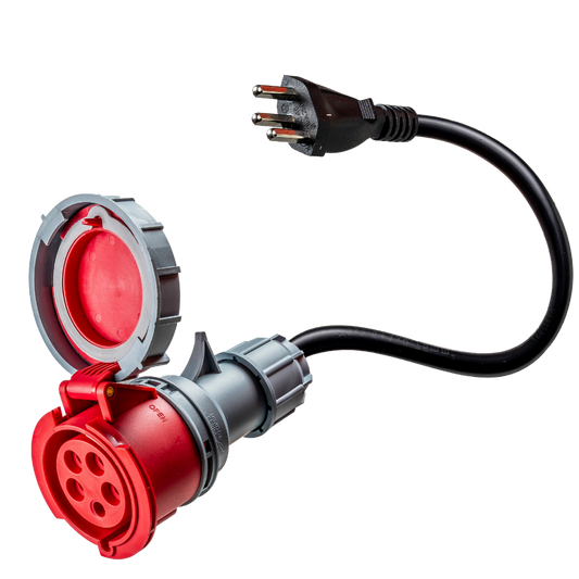 32A 5-polige CEE naar Type J Adapter voor Zwitserland