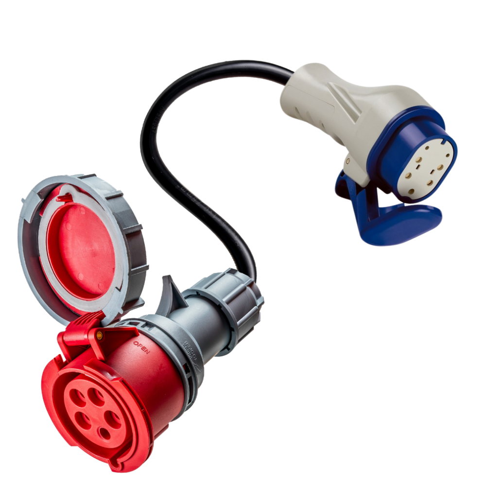 32A 5-polig CEE naar Type 3 adapter