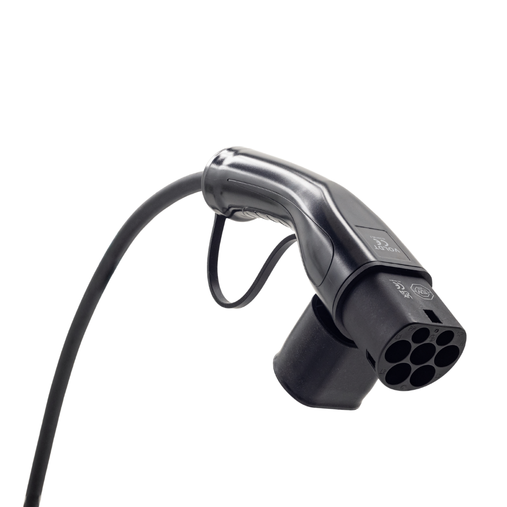 Adapterkabel type 2 (laadstationzijde) naar 16A 3-polige blauwe CEE contactdoos