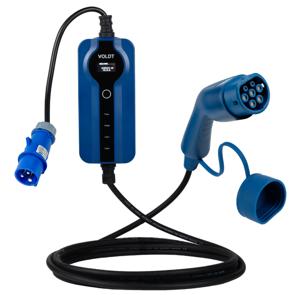 Type 2 - 16A CEE stopcontact | 1 fase | Instelbaar 8A - 16a | 3.7kW | mobiele-laadkabel