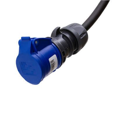 Adapterkabel type 2 (laadstationzijde) naar 3-polige 32A blauwe CEE contactdoos