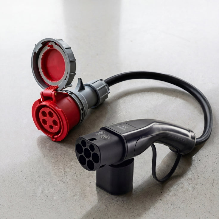 32A 5-polige CEE naar Type 2 Adapter