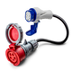 32A 5-polig CEE naar Type 3 adapter