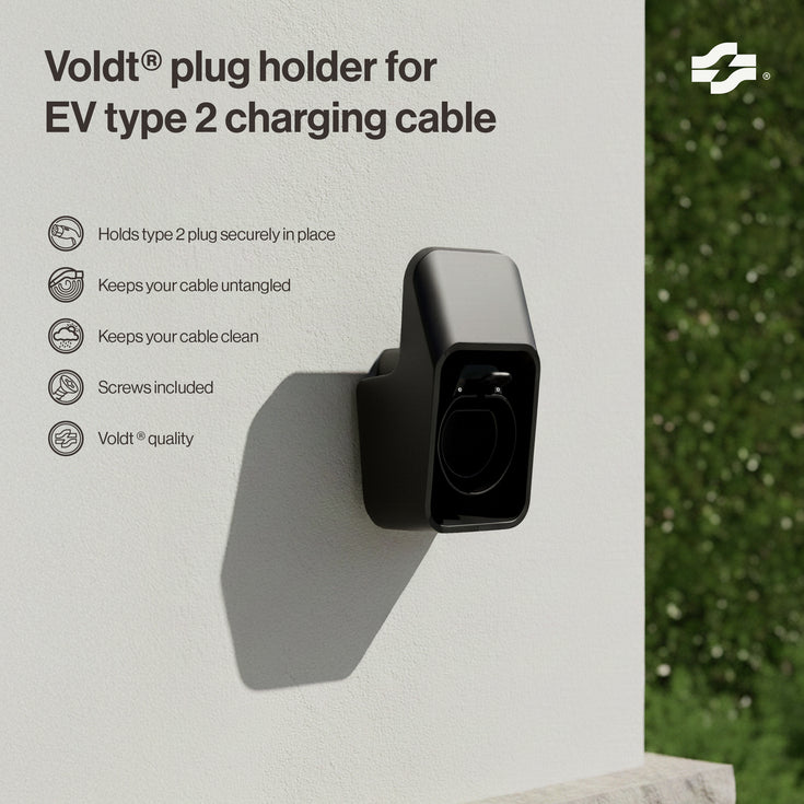Stekkerhouder voor EV type 2 laadkabel