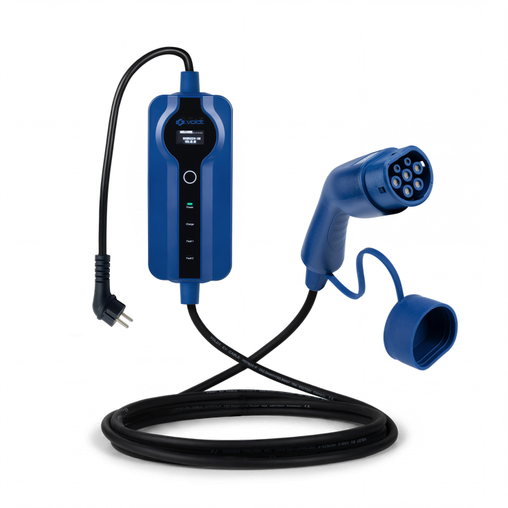 Voldt® Mobiele lader schuko 230V | 8A–16A | 3,7kW + APP