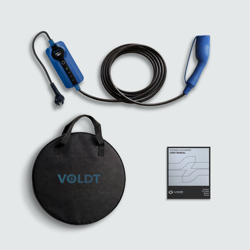 Voldt® Mobiele lader schuko 230V | 8A–16A | 3,7kW + APP